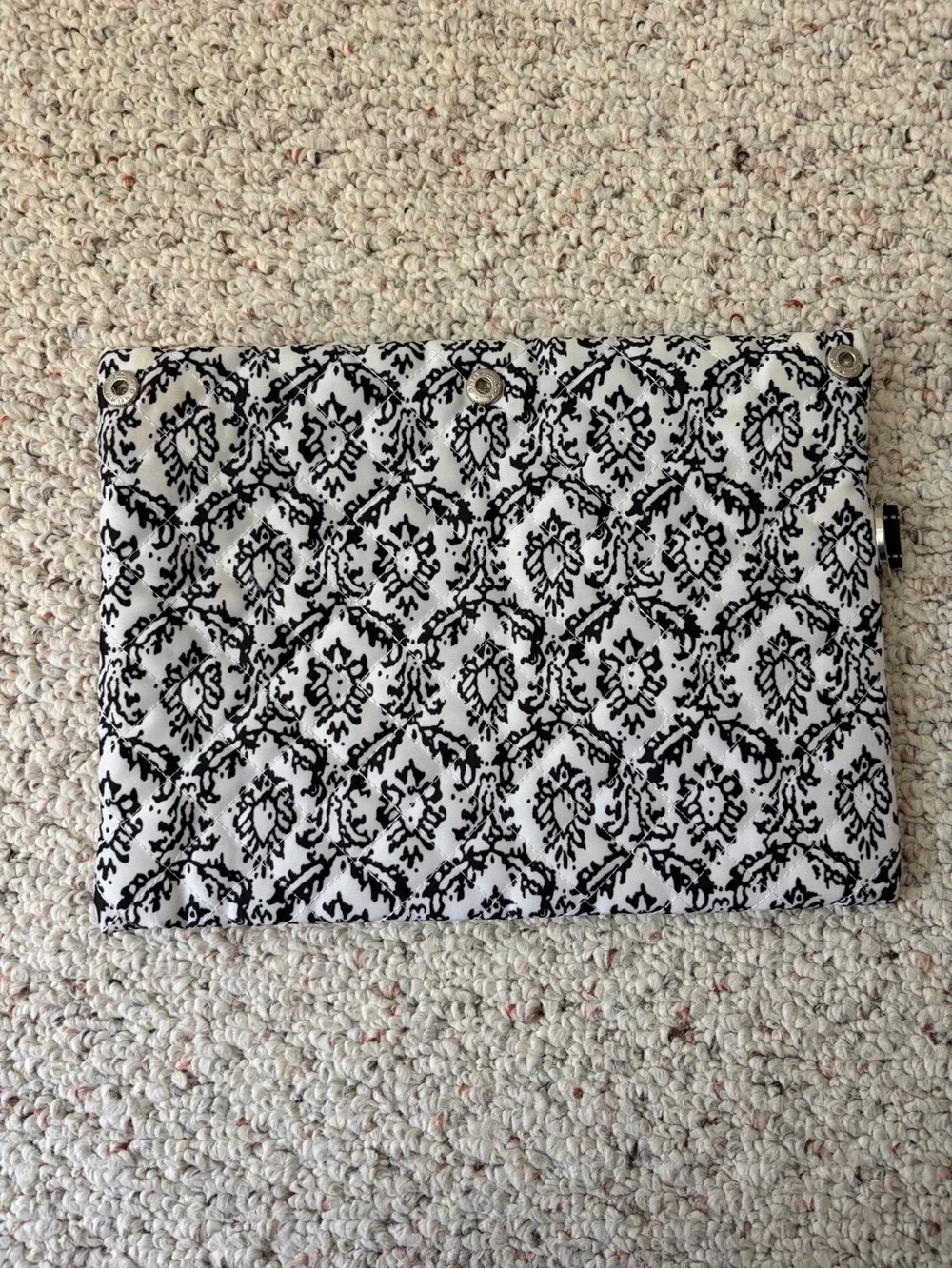 Scout Black & White Damask Zip Cosmetic Pouch
